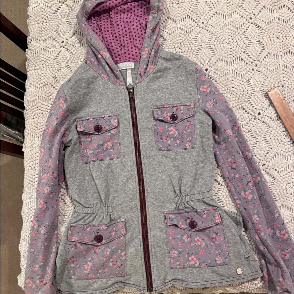 Matilda Jane Gray and Pink Floral Hoodie